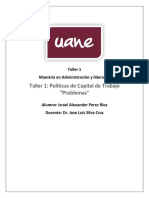 Taller 1 Políticas de Capital de Trabajo "Problemas