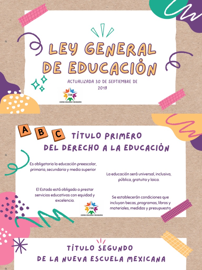 Ley General de Educación 2024 en México | PDF | Educación de la primera ...