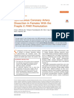 Spontaneous Coronary Artery Dissection in Females With The Fragile X FMR1 Premutation