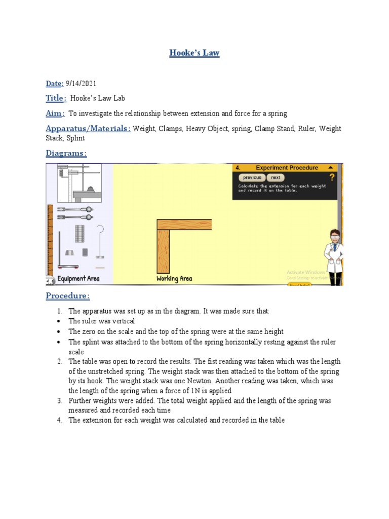Investigating Hooke's Law The Relationship Between Force Applied and