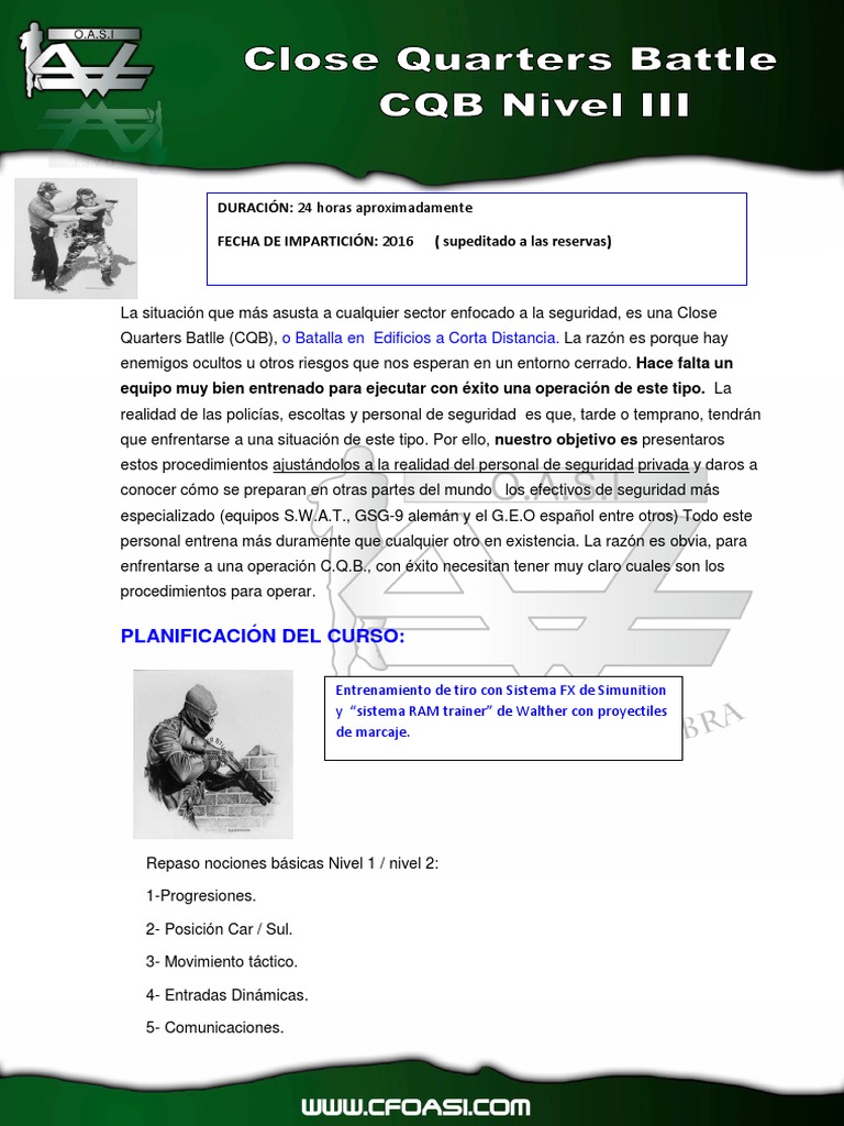 Entrenamiento CQB con Simunition y RAM | PDF | Informática