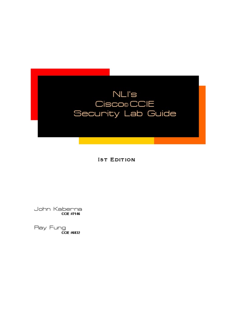 NLI's Cisco CCIE Security Lab Guide Sample Pages | PDF | Virtual ...