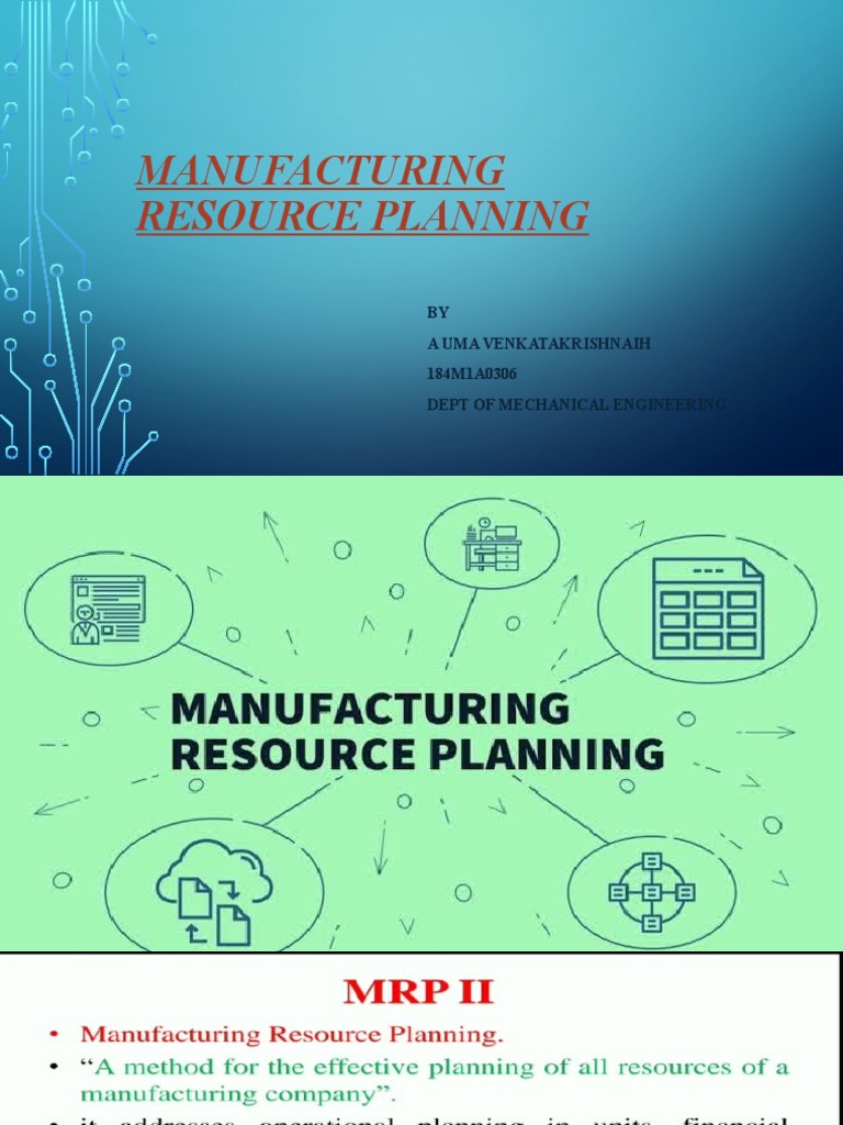 Manufacturing Resource Planning | PDF