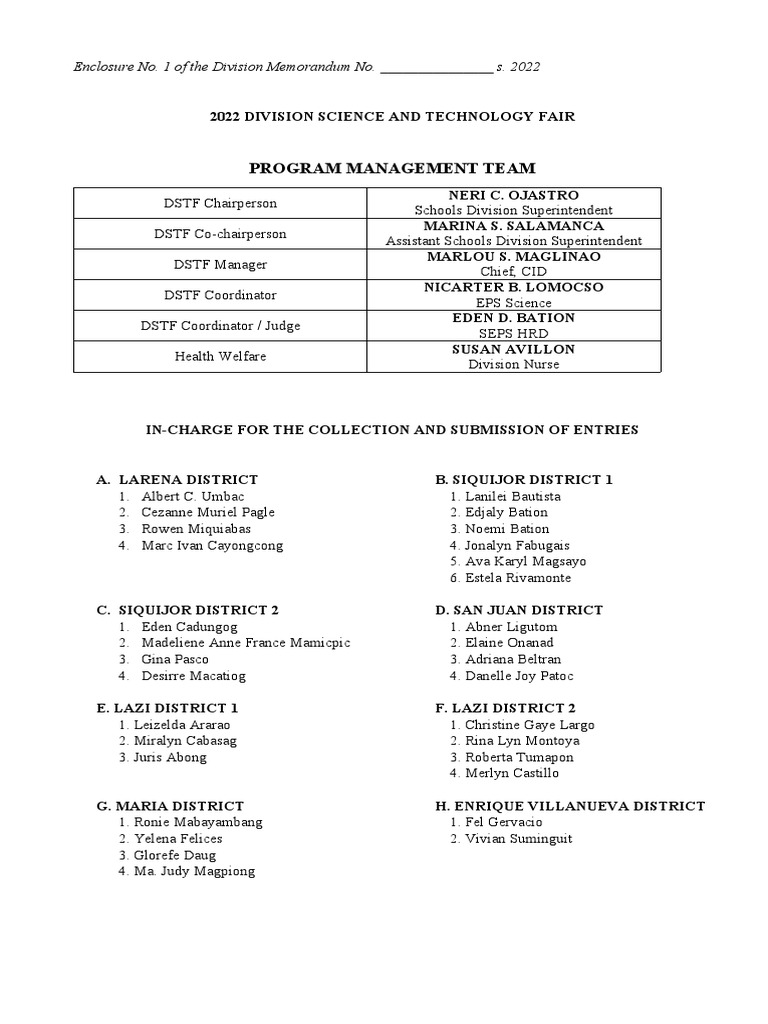 2022 Division Science Fair Program Details | PDF