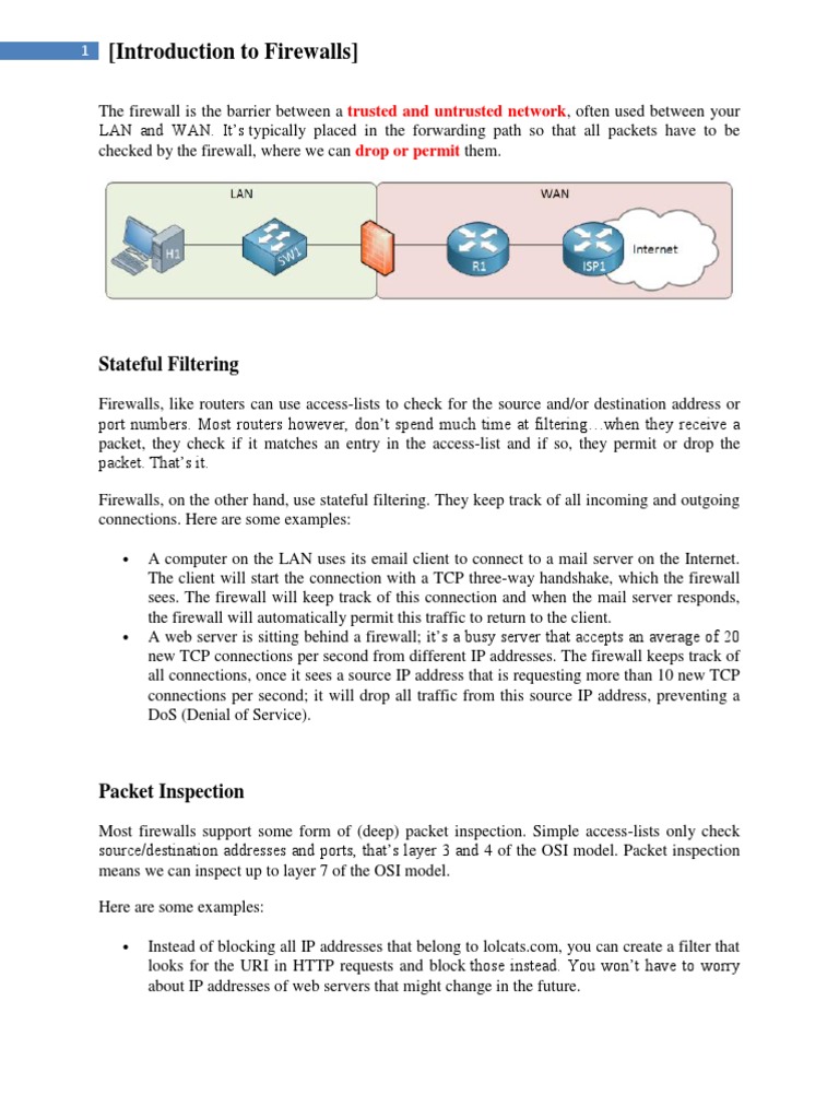 029-Introduction To Firewall | PDF | Firewall (Computing) | Internet ...