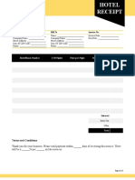 Hotel Receipt Invoice