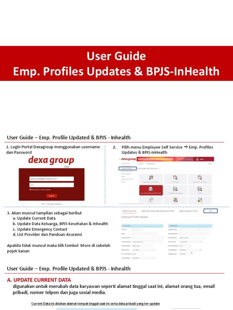 Emp User Guide-Update Current Data N Bpjs | PDF