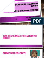 Revalorizacion Del Docente y Contenidos