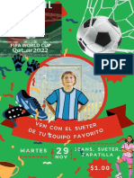 Tarjeta de Invitación Cumpleaños Infantil de Futbol Divertida Verde y Rojo