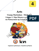 Arts4 - Q1 - Mod1 - Kultural Na Pamayanan NG Luzon at Visayas - v5