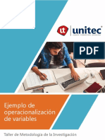 Ejemplos de Operacionalizacion de Varialbles