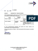 PMO Marquez Special Order 74-2022 Designates Finance Division Personnel