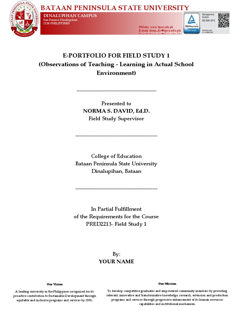 Cover Page E Portfolio | PDF | Economies