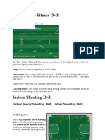 Four Corner Fitness Drill: Indoor Soccer Shooting Drill, Indoor Shooting Drill