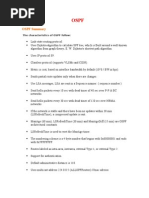 OSPF Summary: The Characteristics of OSPF Follow