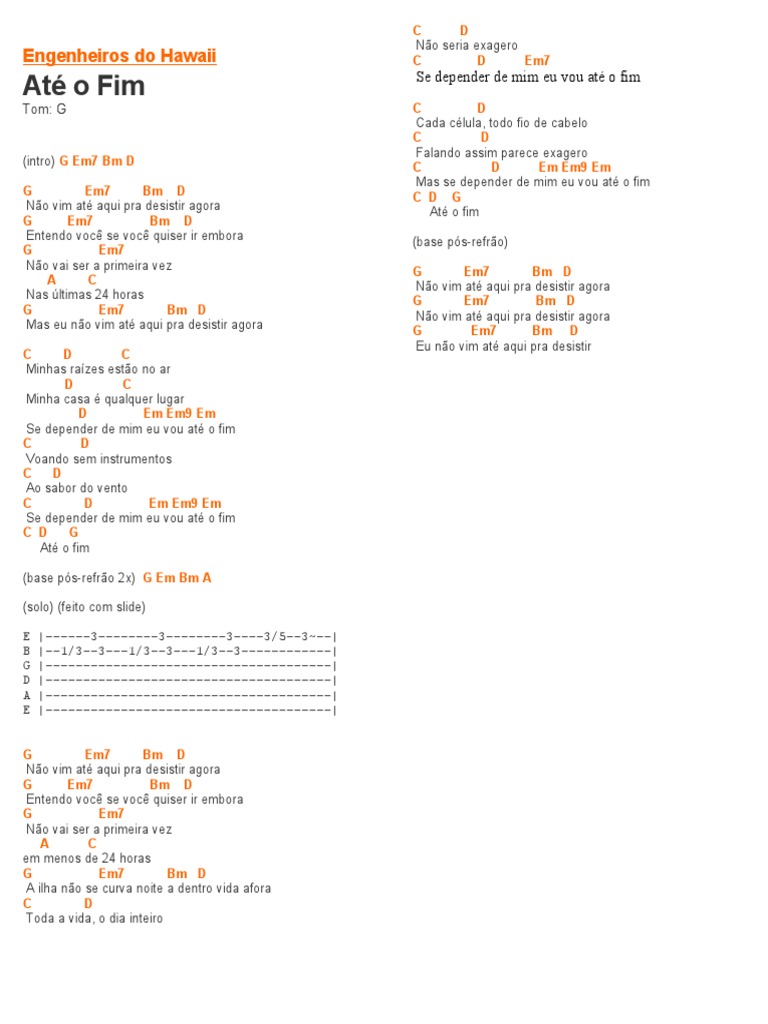 Letra da Música 