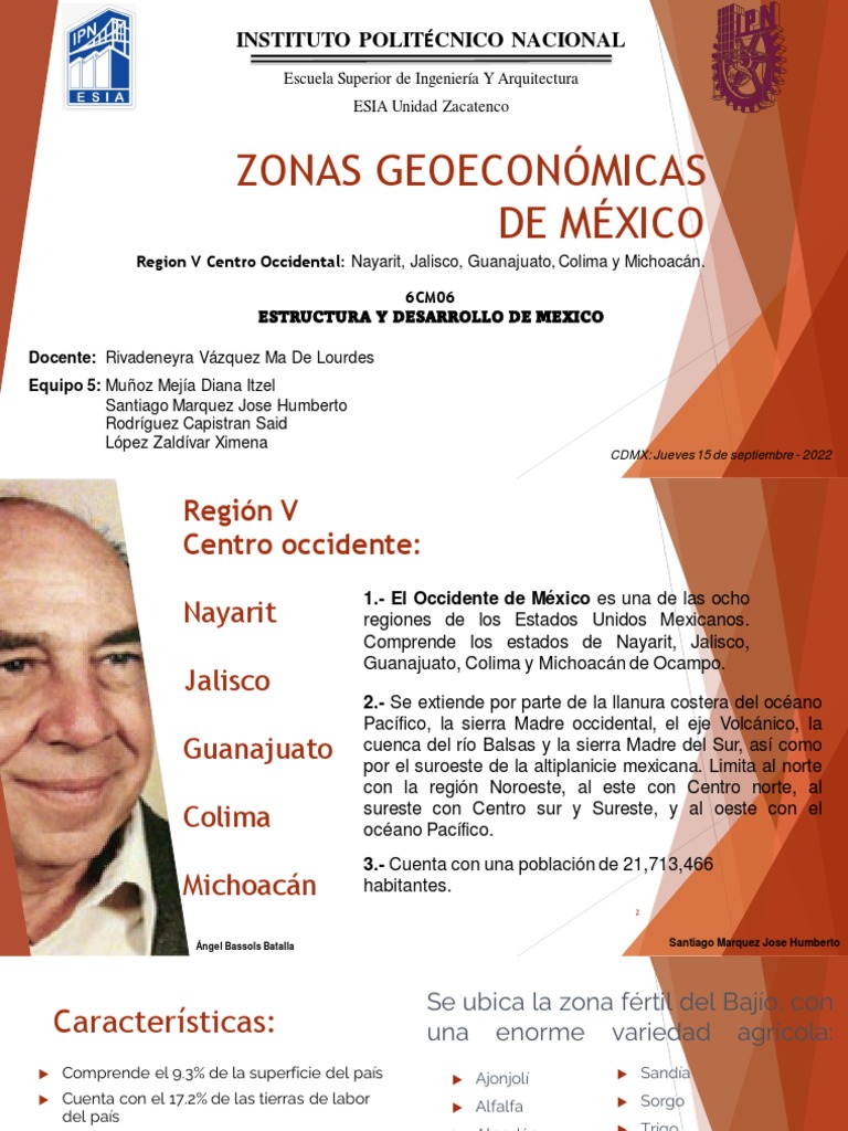 Zonas Geoeconómicas de México: Centro Occidente | PDF | Ciencias de la ...