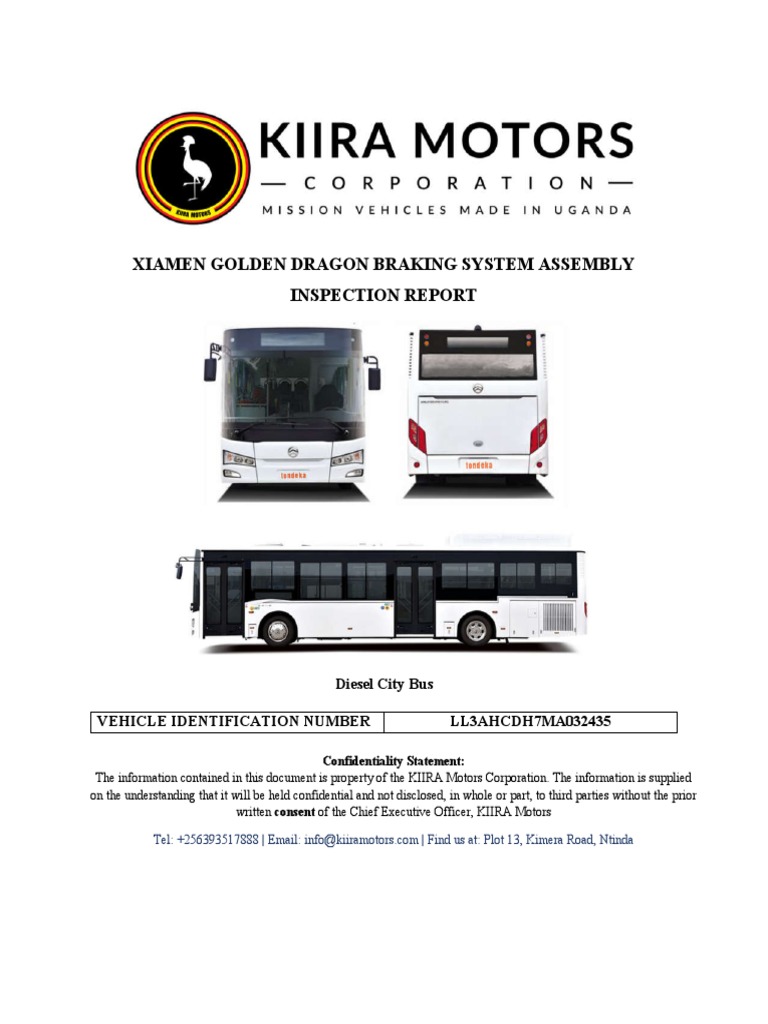 Bus Braking System Inspection Report | PDF | Brake | Valve