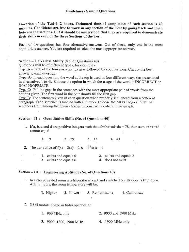 Sample Questions | PDF