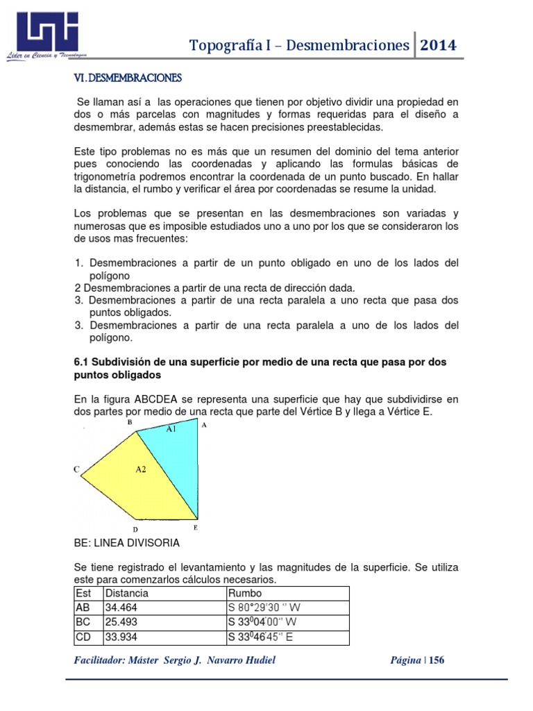 Unidad Vi Desmembraciones | PDF | Conceptos matemáticos | Matemáticas