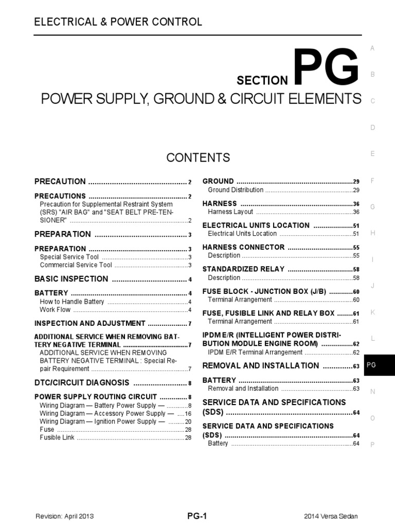 Power Supply, Ground & Circuit Elements Section PDF Airbag Battery Charger