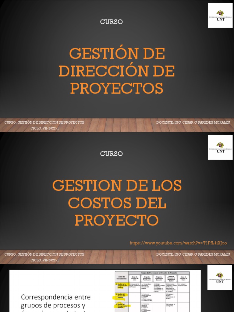 Gestion de Los Costos Del Proyecto | PDF