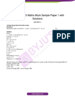 Icse Class 10 Maths Mock Sample Paper 1 With Solutions