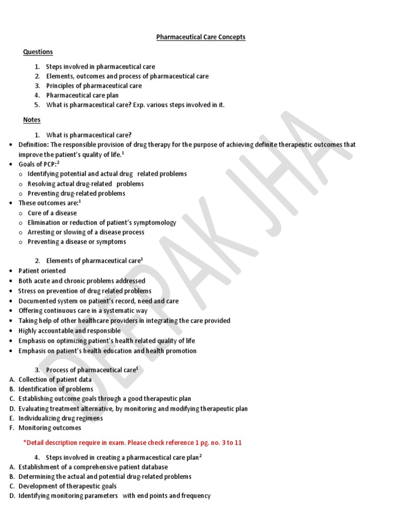 Chapter 8 - Pharmaceutical Care Concepts | PDF | Therapy | Pharmacy