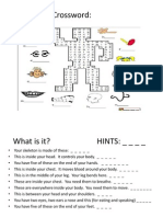 Body Parts Crossword