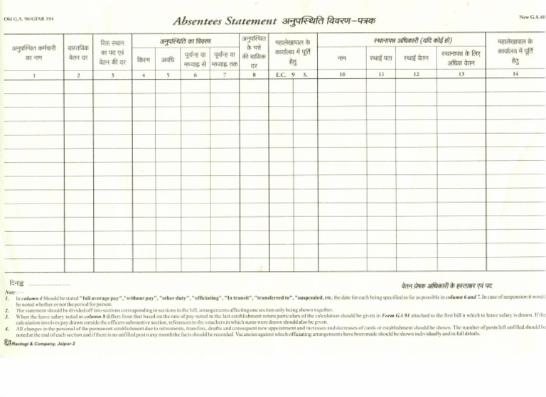 Absentee Form | PDF