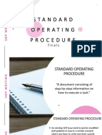 Standrd Operating Procedure