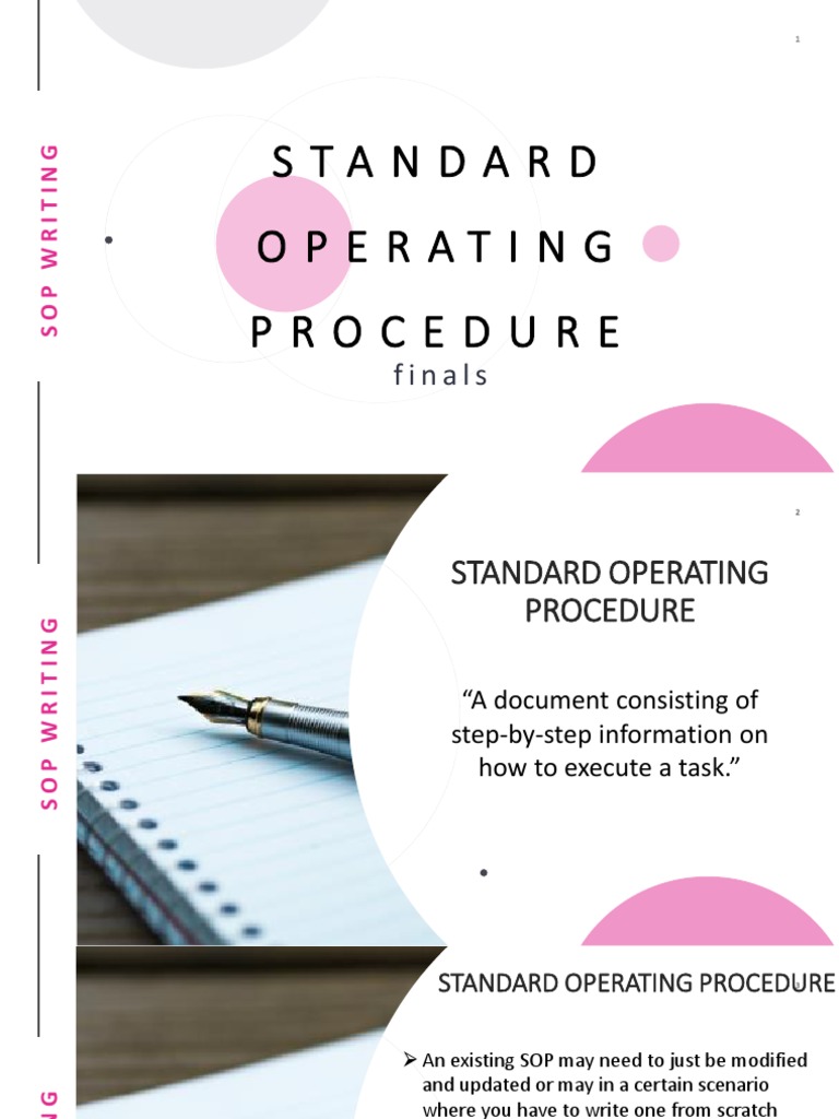 Standrd Operating Procedure | PDF