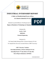 INDUSTRIAL INTERNSHIP REPORT ON MANUFACTURING OF DYES