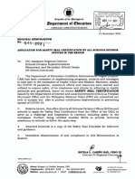 RM - No. - 545 - S. - 2021 Application For Safety Seal Certification by All Schools Division Office in The Region