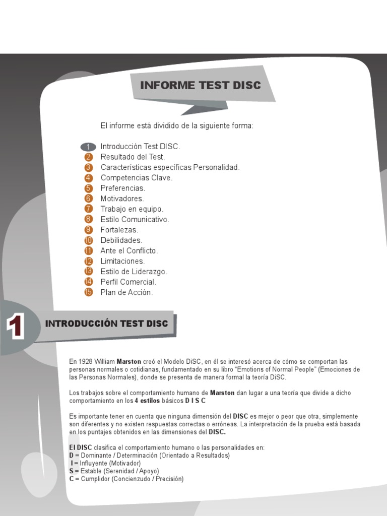 Test Disc Pdf Gratuit: Questionnaire Disc À Imprimer – TPGLSN