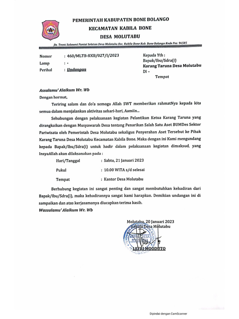 Undangan Karang Taruna | PDF