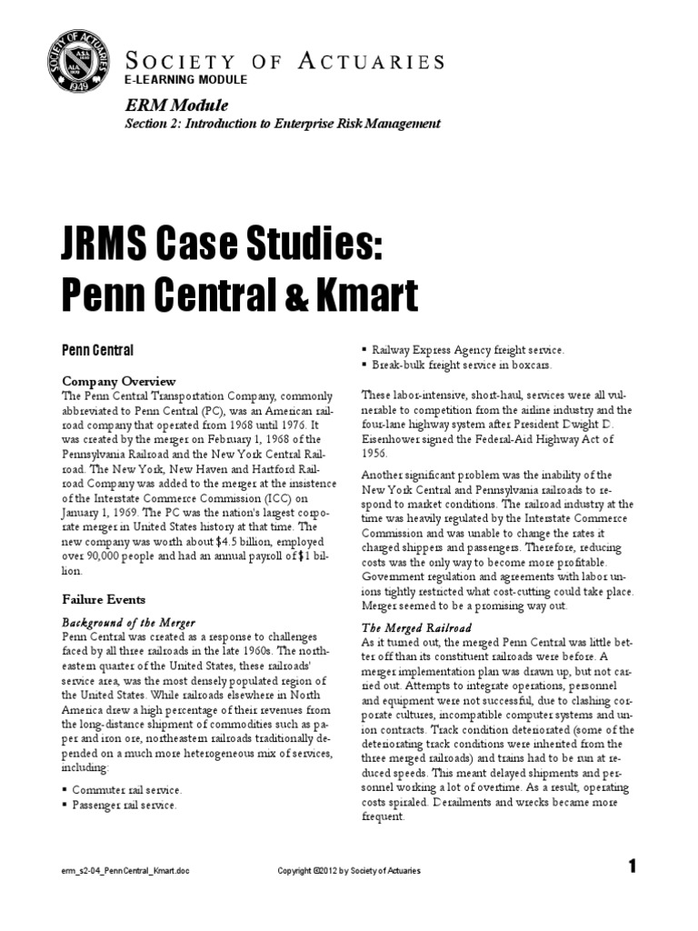 Reading 13 JRMS Case Studies PDF Kmart Walmart