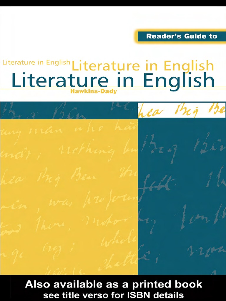 Readers Guide To Literature in English Readers Guide Series by Hawkins PDF British