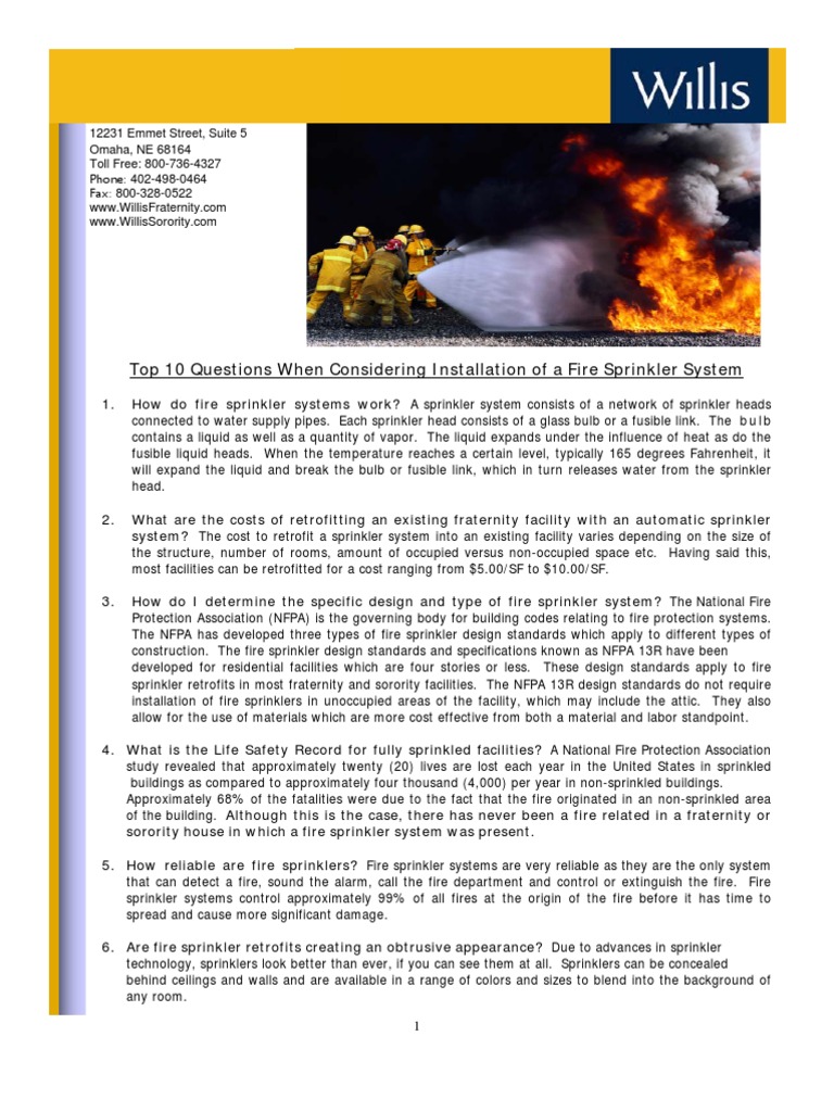 Top 10 Sprinkler Tips | PDF | Fire Sprinkler System | Safety