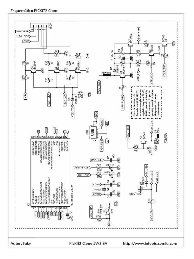PicKit2 Clone 5V3.3V PDF