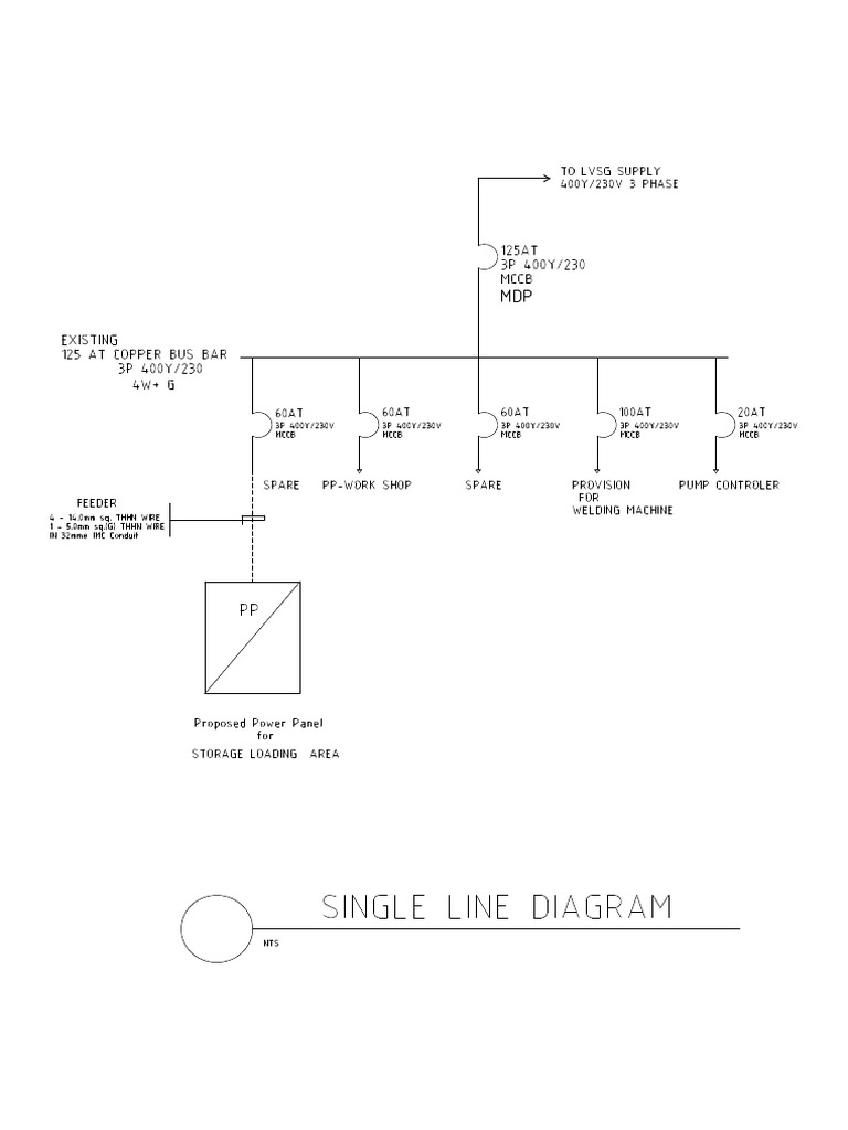 Single Line Diagram (Project Study) | PDF