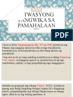 Sitwasyong Pangwika Sa Pamahalaan: Group 9