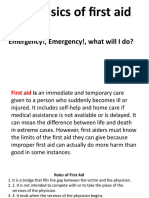 Basics of emergency first aid
