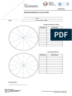 FR022 Program Broadcast Clock Form