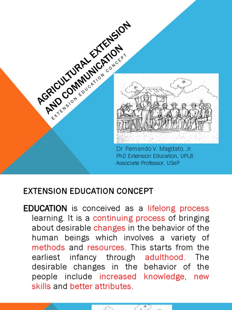 The Concept of Extension Education PDF