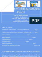 Automation of Mailing Activities Project