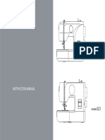 Instruction Manual for Sewing Machine Model 021