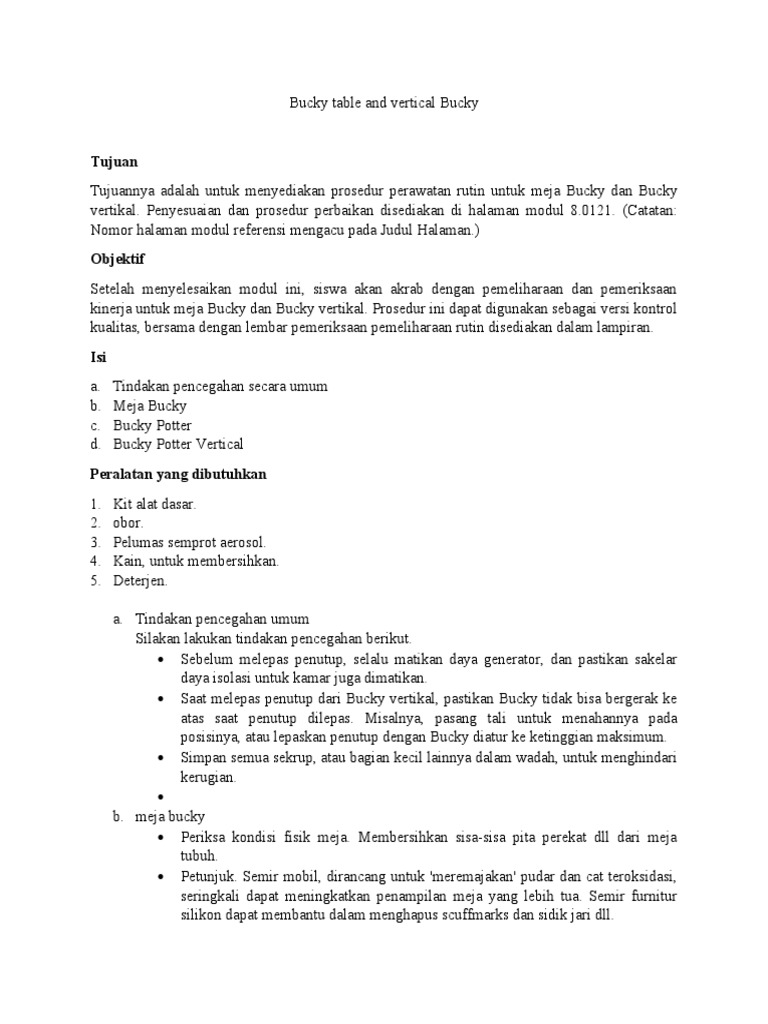 Bucky Table and Vertical Bucky PDF