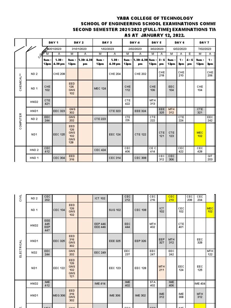 FT Exam TimeTable 2nd Sem 202122 Engineering PDF