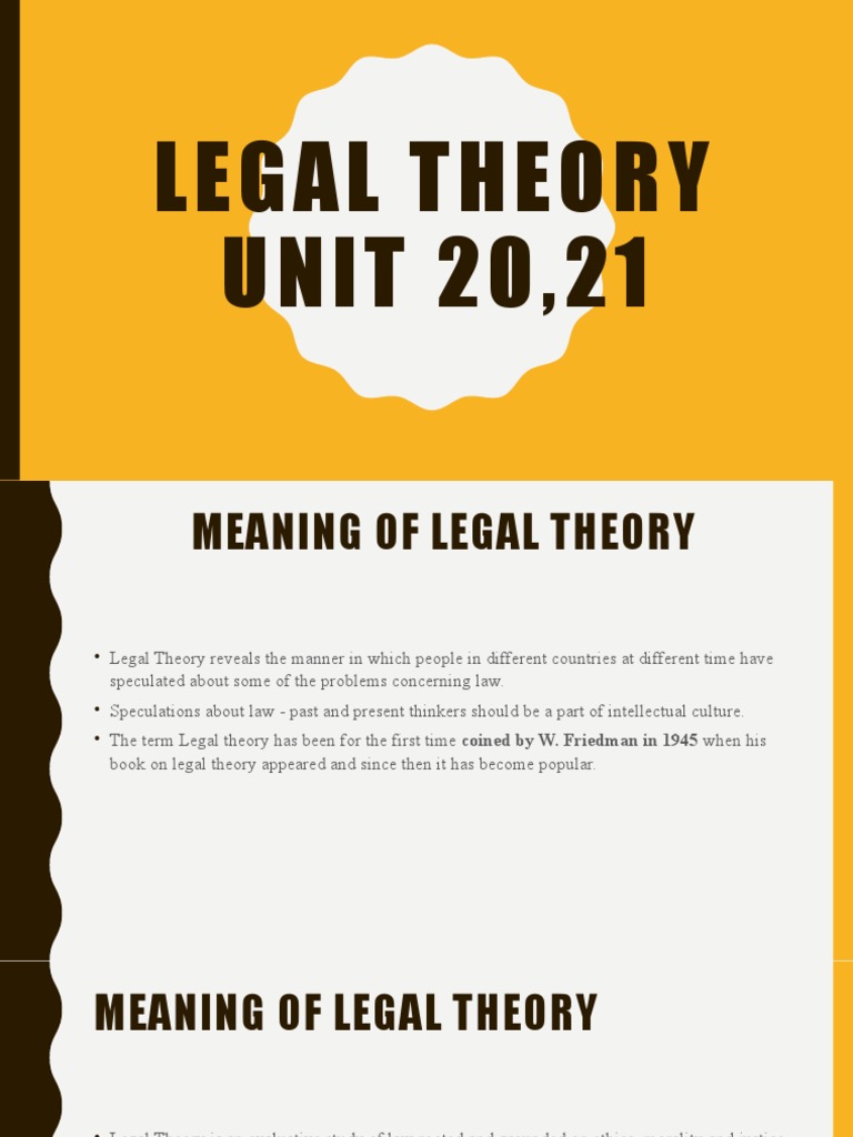 Legal Theory Guide | PDF | Natural Law | Jurisprudence
